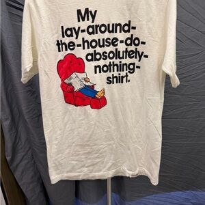 Vintage White Graphic T-Shirt with Red Chair Design